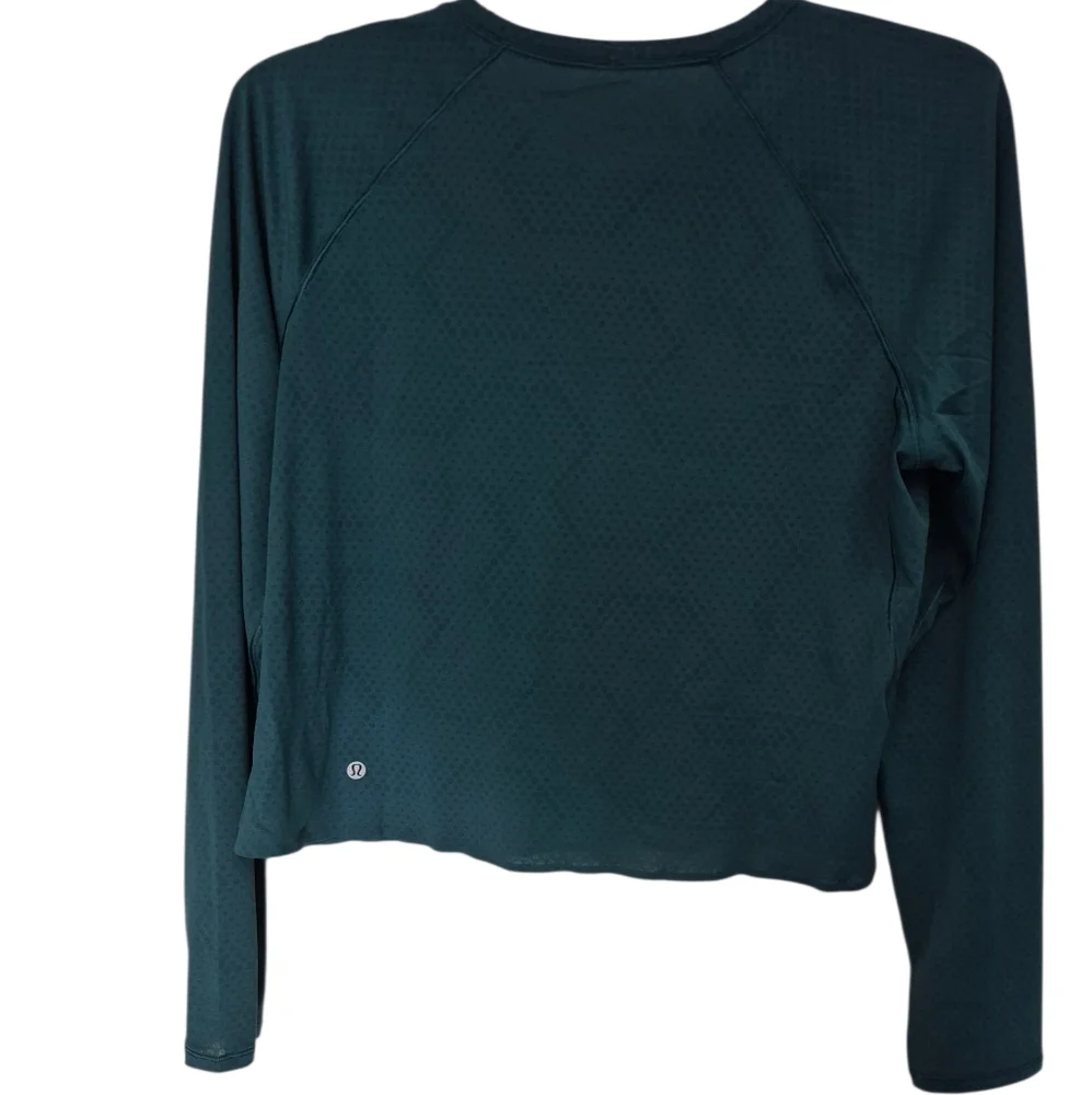 Lululemon Green Raglan Crop Sweatshirt - Picture 2 of 4